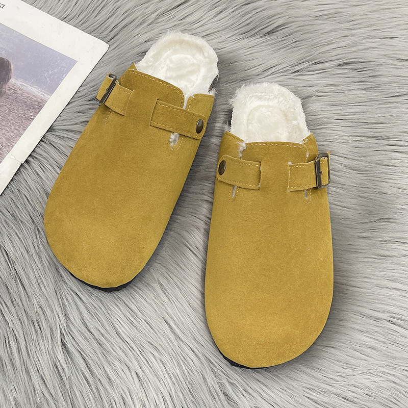 2024. aasta uued pluss-suuruses väliskaubanduse Baotou Bokeni sussid daamidele, korgist põhjaga, pooltoega, paksud kingad, laisad kingad, Tide