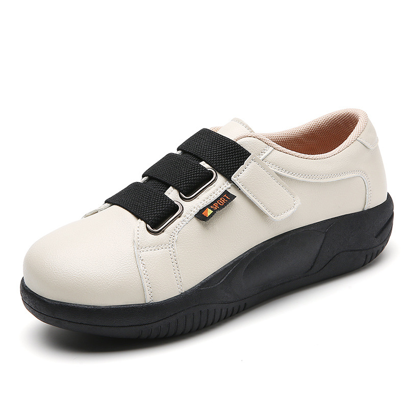 Nove proljetne cipele s čičkom na platformi za žene iz 2024., svestrane bijele cipele u korejskom stilu, moderne sportske cipele za tatu