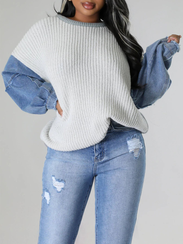 31267 tarpvalstybinis Europos ir Amerikos moteriškų naujų „Amazon“ nepriklausomos prekybos vietos geriausiai parduodamų džinsinių megztų siuvimo švarkų tiekimas