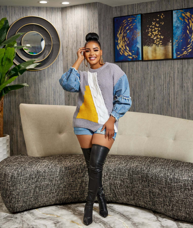 31267 tarpvalstybinis Europos ir Amerikos moteriškų naujų „Amazon“ nepriklausomos prekybos vietos geriausiai parduodamų džinsinių megztų siuvimo švarkų tiekimas