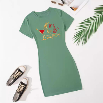 na zalihi želja eaby Amazon vanjska trgovina europski i američki ženski ROĐENDAN tiskani labavi kombinezon kratkih rukava okruglog izreza