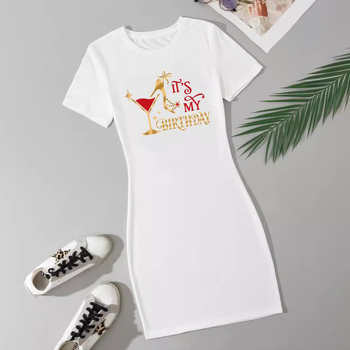 na zalihi želja eaby Amazon vanjska trgovina europski i američki ženski ROĐENDAN tiskani labavi kombinezon kratkih rukava okruglog izreza