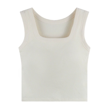 Nauja rudens ir žiemos šukuota šilta moteriška liemenė su krūtinės pagalvėlėmis, graži nugara, kvadratinė apykaklė, siauras kirpimas, vidiniai drabužiai, viršutiniai drabužiai be rankovių apačioje.