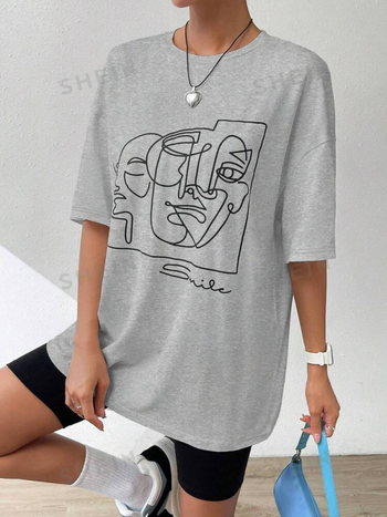 2024 Vara Albă Y2K Figură Abstractă Grafică Picătură S