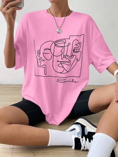 2024 Vara Albă Y2K Figură Abstractă Grafică Picătură S