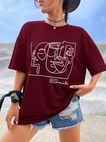 2024 Vara Albă Y2K Figură Abstractă Grafică Picătură S