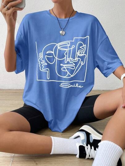 2024 Vara Albă Y2K Figură Abstractă Grafică Picătură S