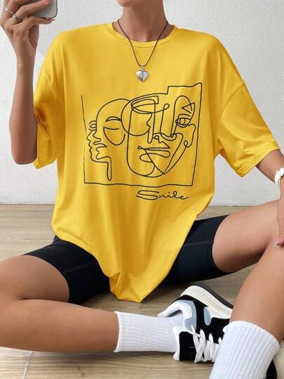 2024 Vara Albă Y2K Figură Abstractă Grafică Picătură S