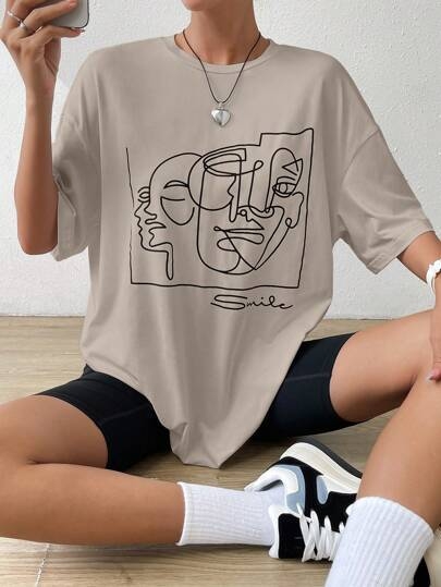 2024 Vara Albă Y2K Figură Abstractă Grafică Picătură S