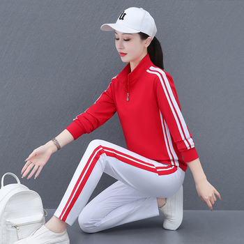 Costum sport de toamnă, îmbrăcăminte pentru femei, stil occidental la modă, primăvară și toamnă 2023, set de două piese pentru pulover casual european nou