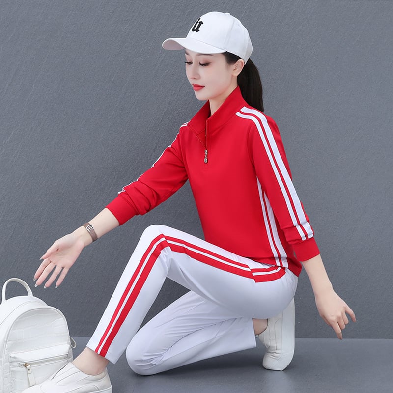 Costum sport de toamnă, îmbrăcăminte pentru femei, stil occidental la modă, primăvară și toamnă 2023, set de două piese pentru pulover casual european nou