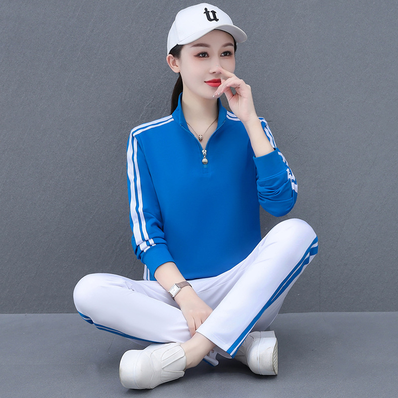 Costum sport de toamnă, îmbrăcăminte pentru femei, stil occidental la modă, primăvară și toamnă 2023, set de două piese pentru pulover casual european nou