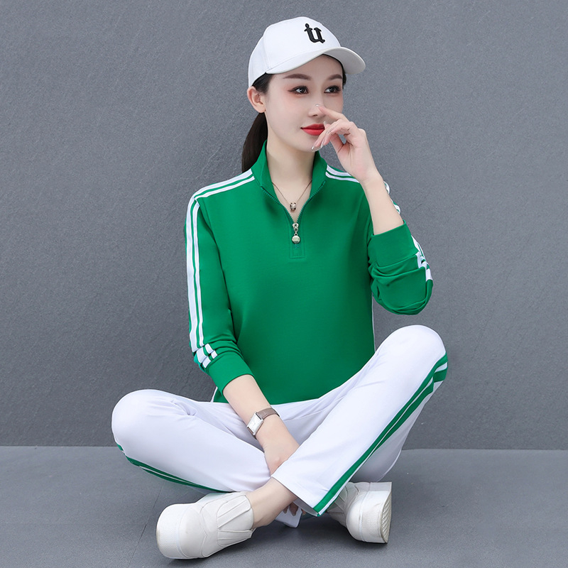 Costum sport de toamnă, îmbrăcăminte pentru femei, stil occidental la modă, primăvară și toamnă 2023, set de două piese pentru pulover casual european nou