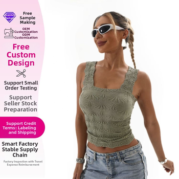 2025 m. Europos ir Amerikos vasaros moteriški viršutiniai drabužiai, klostyti liekninantys, kvadratinės apykaklės sportiniai jogos liemenės, tarpvalstybinė didmeninė prekyba