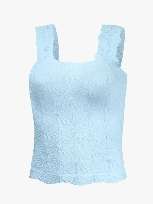 2025 m. Europos ir Amerikos vasaros moteriški viršutiniai drabužiai, klostyti liekninantys, kvadratinės apykaklės sportiniai jogos liemenės, tarpvalstybinė didmeninė prekyba