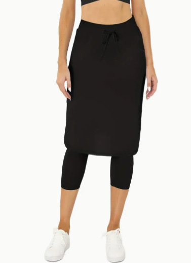 Uus toode Amazon AliExpressi väliskaubanduse naiste pingutusnööriga püksid, seelik, puusa pingul vöökoht, keha spordirinnahoidja seelikud