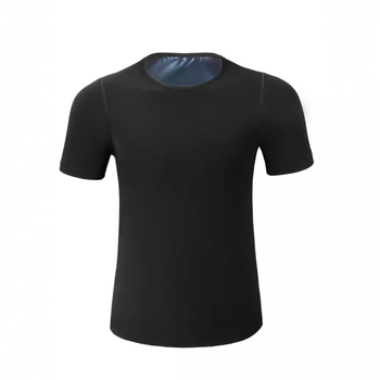 Pliusinio dydžio europietiškas ir amerikietiškas tarpvalstybinis prakaito kostiumas sportui, fitnesui, „Amazon“ vyriškas/moteriškas pilvo korsetas, juosmens prakaito korsetas trumpomis rankovėmis