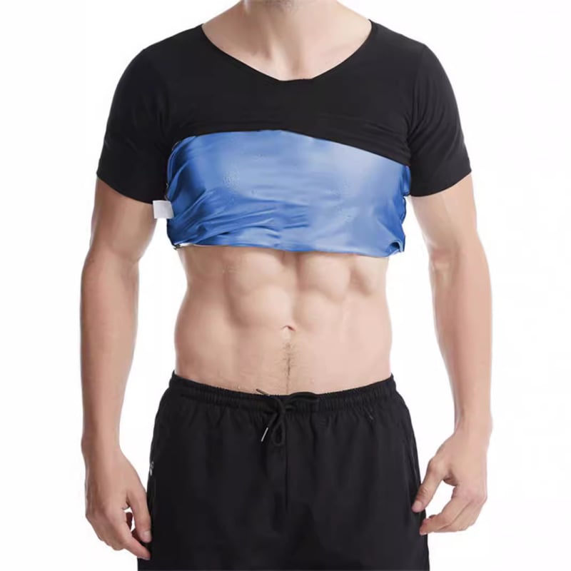 Costum de trening transfrontalier european și american de mărime mare, sport, fitness, Amazon, corset abdominal pentru bărbați/femei, talie, trening, mânecă scurtă