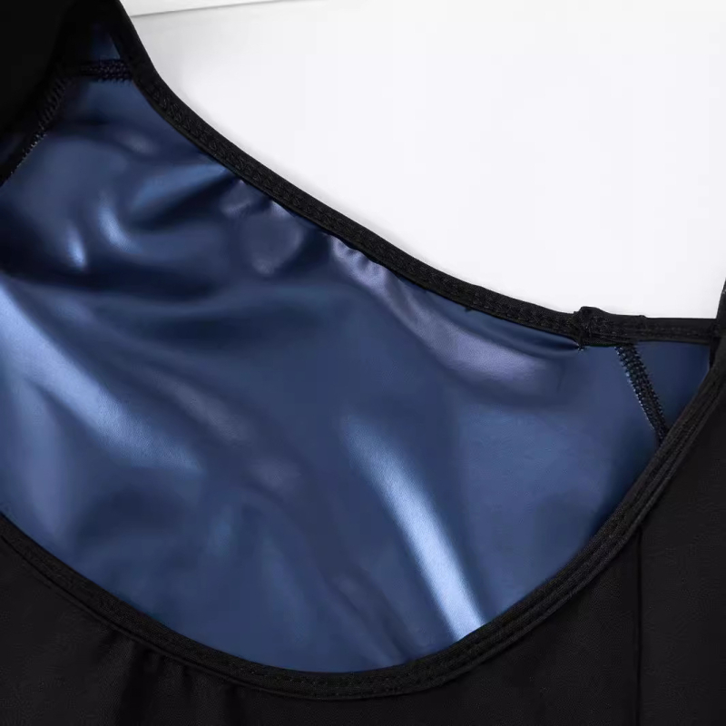 Pliusinio dydžio europietiškas ir amerikietiškas tarpvalstybinis prakaito kostiumas sportui, fitnesui, „Amazon“ vyriškas/moteriškas pilvo korsetas, juosmens prakaito korsetas trumpomis rankovėmis