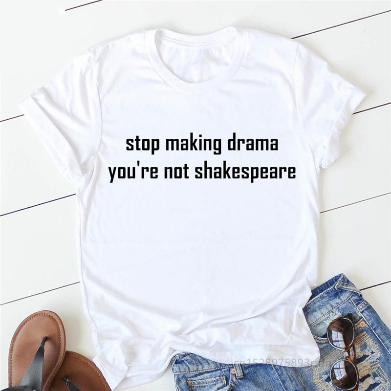 Ženska majica kratkih rukava s okruglim izrezom i uzorkom Shakespeareove drame, s prekograničnom željom/ebayem, kratkih rukava, za vanjsku trgovinu