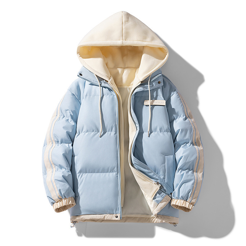 Plahvatused Meeste Puuvillane Mantel Talvine Külmakindel Paari Puuvillast Polsterdatud Jakk Kapuutsiga Võlts Kaheosaline Uus Noorte Puuvillast Polsterdatud Jakk Moebränd