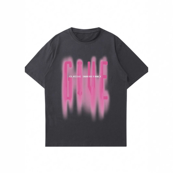 Tarpvalstybinės prekybos rožiniai pūkuoto rašto marškinėliai vyriški moteriški hiphopo marškinėliai trumpomis rankovėmis medvilniniai marškinėliai viršutiniai