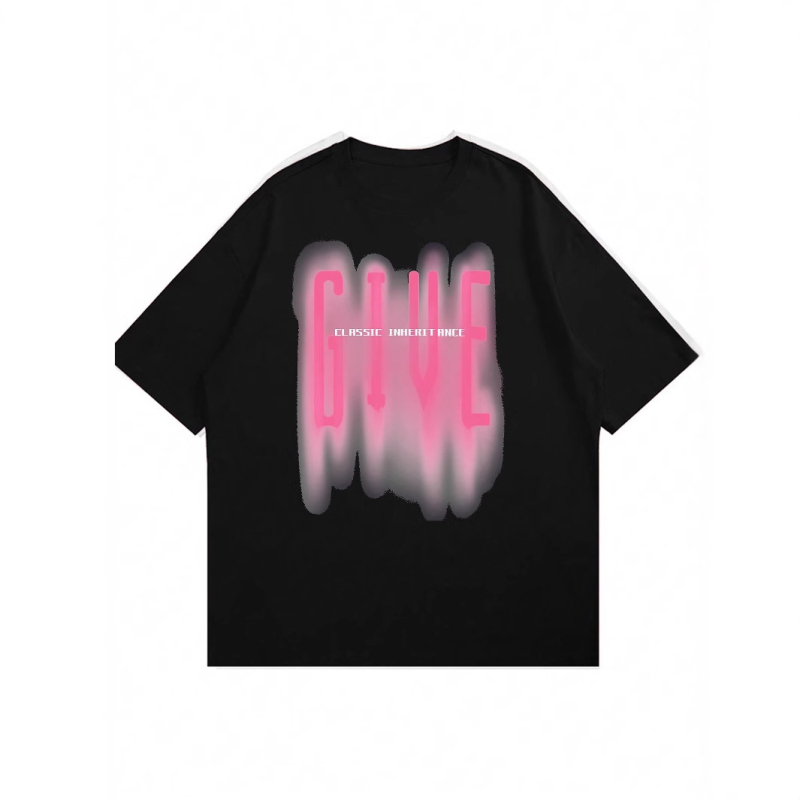 Tarpvalstybinės prekybos rožiniai pūkuoto rašto marškinėliai vyriški moteriški hiphopo marškinėliai trumpomis rankovėmis medvilniniai marškinėliai viršutiniai