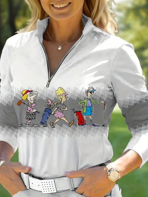 Amazon veleprodaja ljetni novi 3D trend modni ležeran jednostavan ženski top s dugim rukavima i patentnim zatvaračem MB14