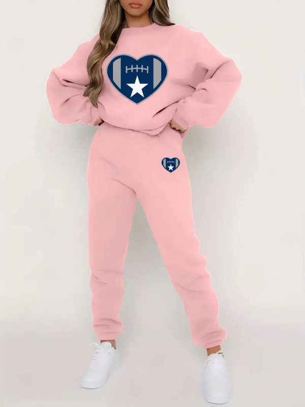 Džemper s dugim rukavima i tiskom slova, odijelo za jesen i zimu, novo europsko i američko modno ležerno žensko odijelo WE-WL1