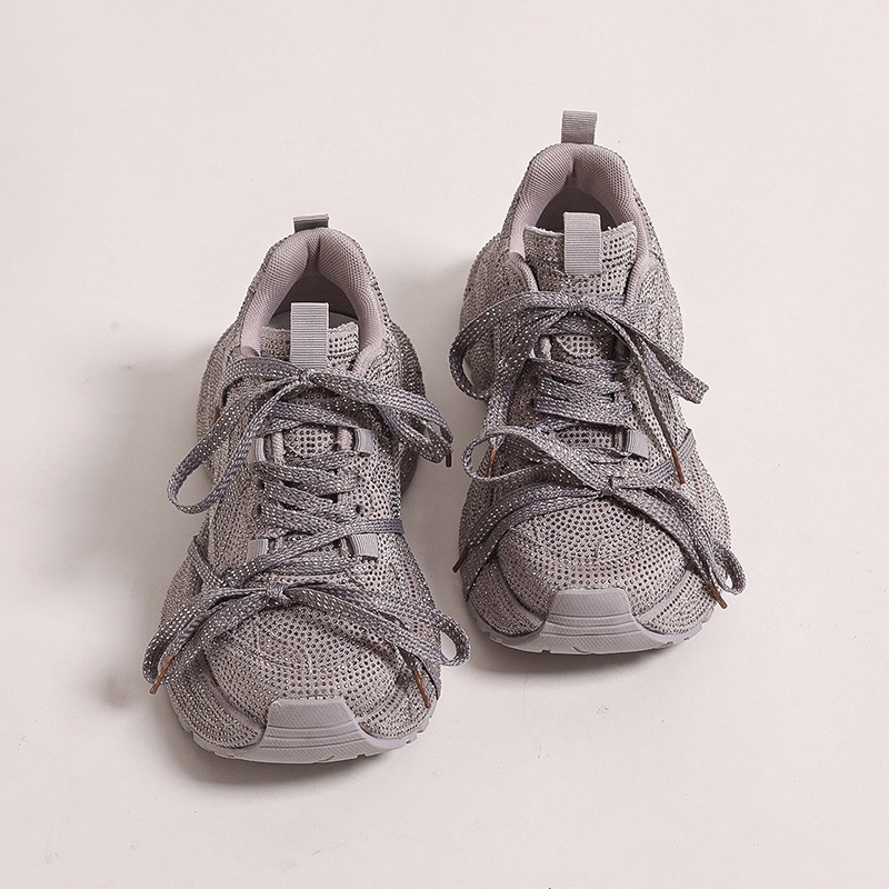 Storapadžiai „Torre“ moteriški batai, madingi 2024 m., nauji, kvėpuojantys, su cirkoniais, pilnais deimantiniais dirželiais, madingi, europietiški laisvalaikio sportbačiai