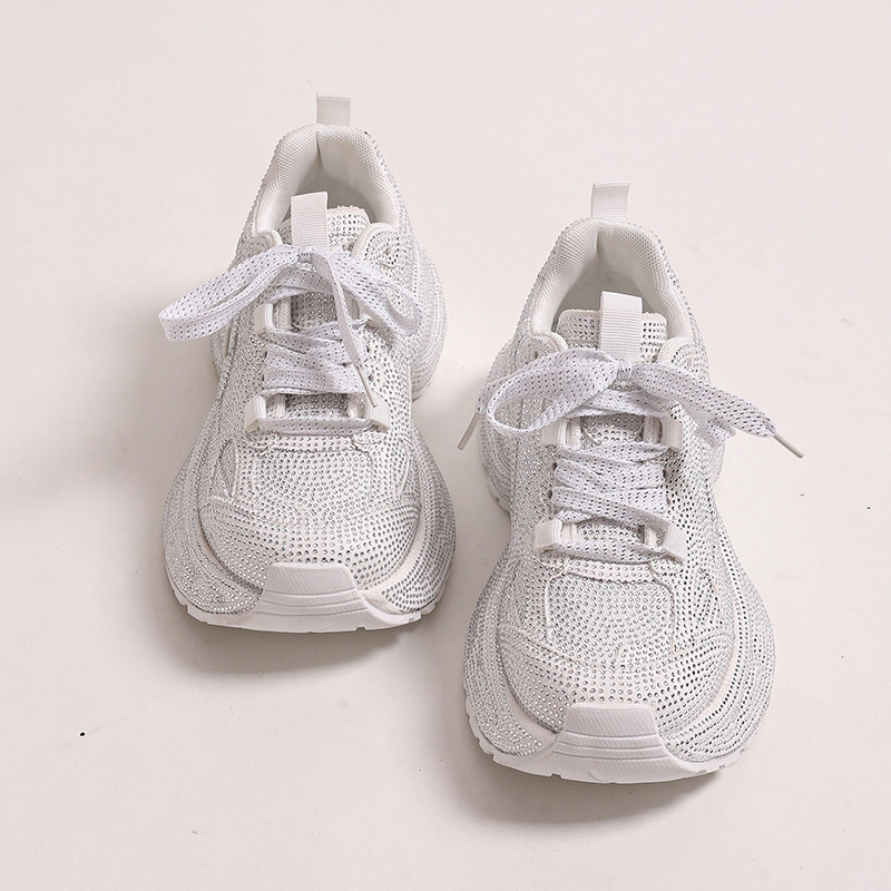 Storapadžiai „Torre“ moteriški batai, madingi 2024 m., nauji, kvėpuojantys, su cirkoniais, pilnais deimantiniais dirželiais, madingi, europietiški laisvalaikio sportbačiai