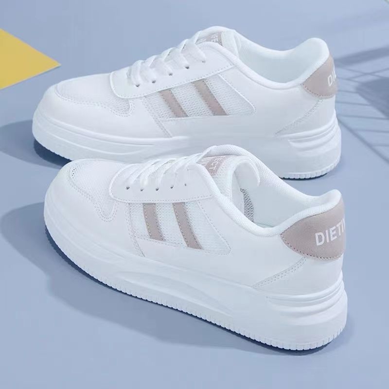 Varasügisesed uued valged kingad naistele 2024. aasta uued sügisesed vabaajajalatsid naistele Korea mitmekülgsed tudengikingad tossud kevadeks ja sügiseks