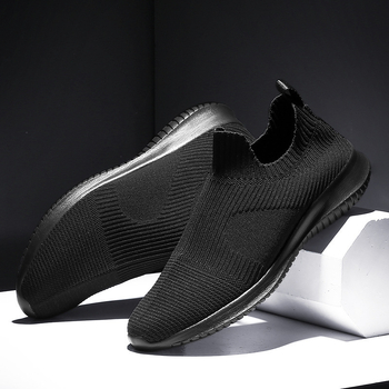 Εξωτερικό Εμπόριο 46 plus size Ανδρικά Παπούτσια Άνοιξη και Καλοκαίρι Slip-on Lazy Shoes Ανδρικά Παπούτσια Flying Weaving Mesh Slip-on Casual Slip-on Μοντέρνα Παπούτσια