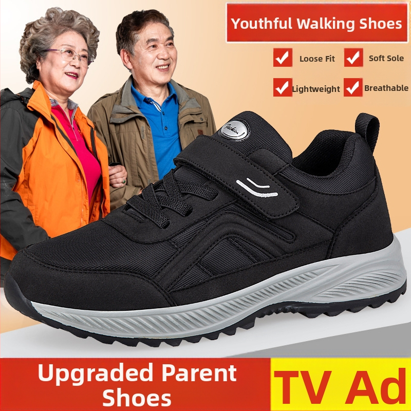 Pantofi pentru bătrâni, pantofi de mers pentru femei de primăvară și toamnă, noi, pentru persoane de vârstă mijlocie și bătrâni, pantofi pentru mame, pantofi pentru picioare groase, pantofi largi pentru femei, antiderapanți, mărime plus, pantofi pentru fem