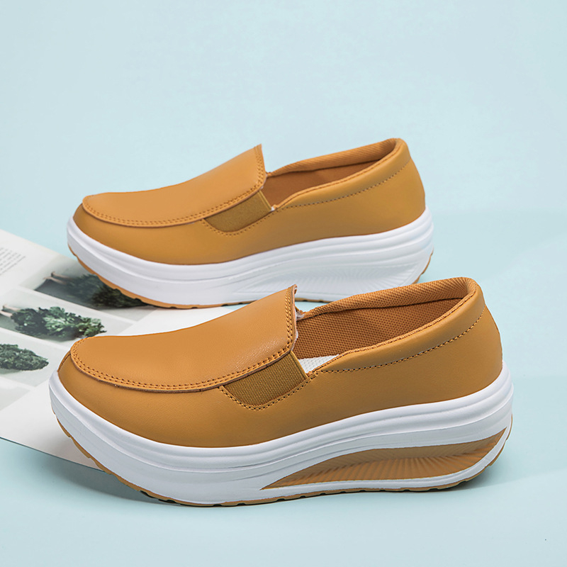 Nové biele tenisky s EVA podrážkou, dámske topánky na platforme s hrubou podrážkou a klinovým podrážkou