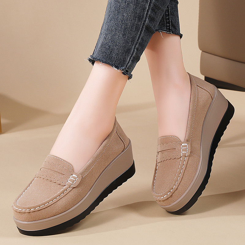 2025 Nové jarné jednoduché topánky Dámske módne hrubé podrážkové topánky pre matky Dámske ľahké pohodlné ležérne dámske topánky 35-41