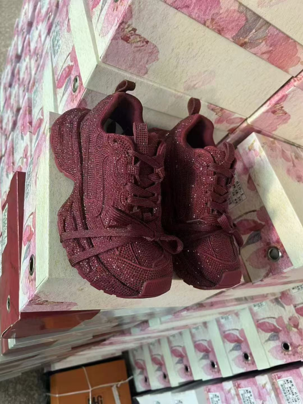 Pantofi sport Ins Tide Brand Ginseng cu strasuri Torre pentru femei 2024, haine noi, la modă, stilate, cu fund gros, casual