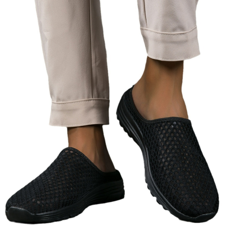 Papuci de pluș confortabili pentru bărbați, cu mânecă scurtă, pentru bărbați și femei, stil exterior, vară, plasă, sandale și papuci de mers pe jos, mărime plus, confortabili