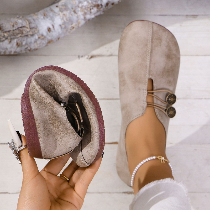 Cezhraničný zahraničný obchod plus size 2024 Letné nové mäkké kožené ploché ležérne topánky Dámske okrúhle špičky s plytkými ústami nazúvacie dámske topánky