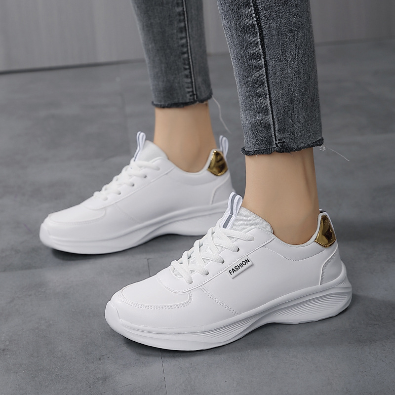 Ženske cipele s debelim potplatom, vodootporne, od kože, sportske i ležerne cipele, s podlogom od zračnog jastuka, za trčanje