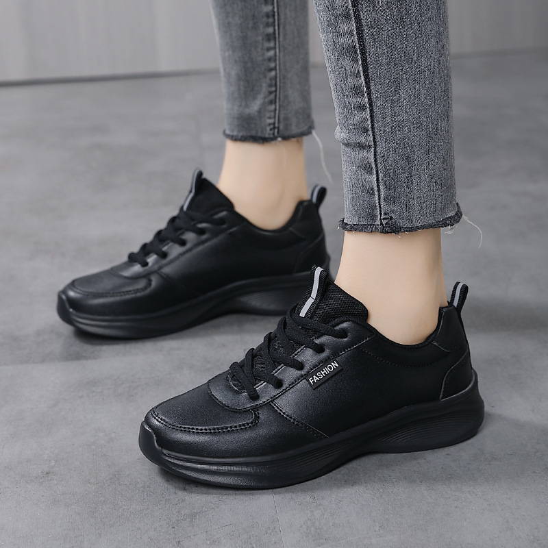 Ženske cipele s debelim potplatom, vodootporne, od kože, sportske i ležerne cipele, s podlogom od zračnog jastuka, za trčanje