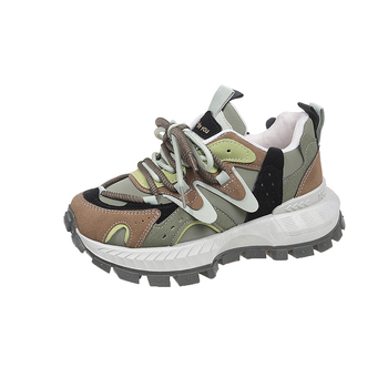 Uued paksu tallaga Forrest Gump kingad naistele internetikuulsuste kuumade värvidega sobivad topeltkingapaelad Retro Torre kingad naiste kevad- ja sügisesed vabaaja tossud