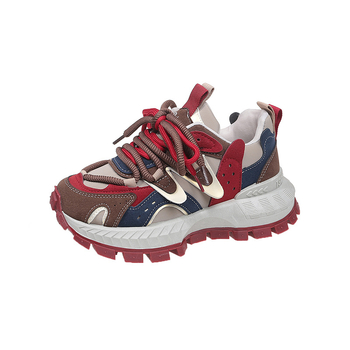 Uued paksu tallaga Forrest Gump kingad naistele internetikuulsuste kuumade värvidega sobivad topeltkingapaelad Retro Torre kingad naiste kevad- ja sügisesed vabaaja tossud