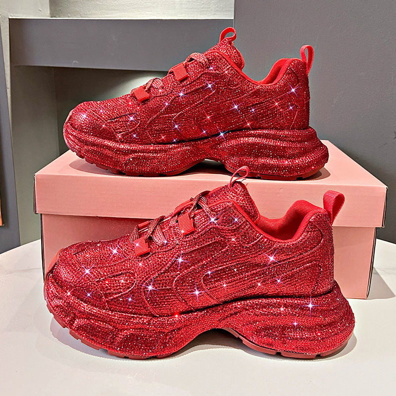 „European Station Full Diamond Paris Torre“ moteriški bateliai, 2024 m. pavasario nauji, storapadžiai, madingi, universalūs laisvalaikio sportiniai bateliai.