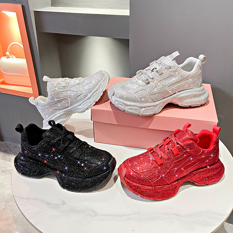 „European Station Full Diamond Paris Torre“ moteriški bateliai, 2024 m. pavasario nauji, storapadžiai, madingi, universalūs laisvalaikio sportiniai bateliai.