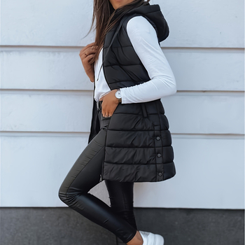 Tarpvalstybinė užsienio prekyba Europoje ir Jungtinėse Amerikos Valstijose 2022 m. „Amazon“ vienspalvė medvilninė striukė su gobtuvu, ilga užtrauktuku, medvilninė liemenė moterims B418