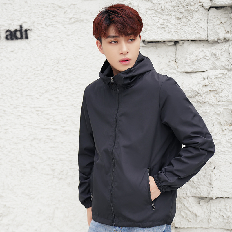 Dámsky krátky kabát pre páry z roku 2024, jar a jeseň, nová voľná bunda v kórejskom štýle s opaľovacím krémom, študentská bunda s kapucňou