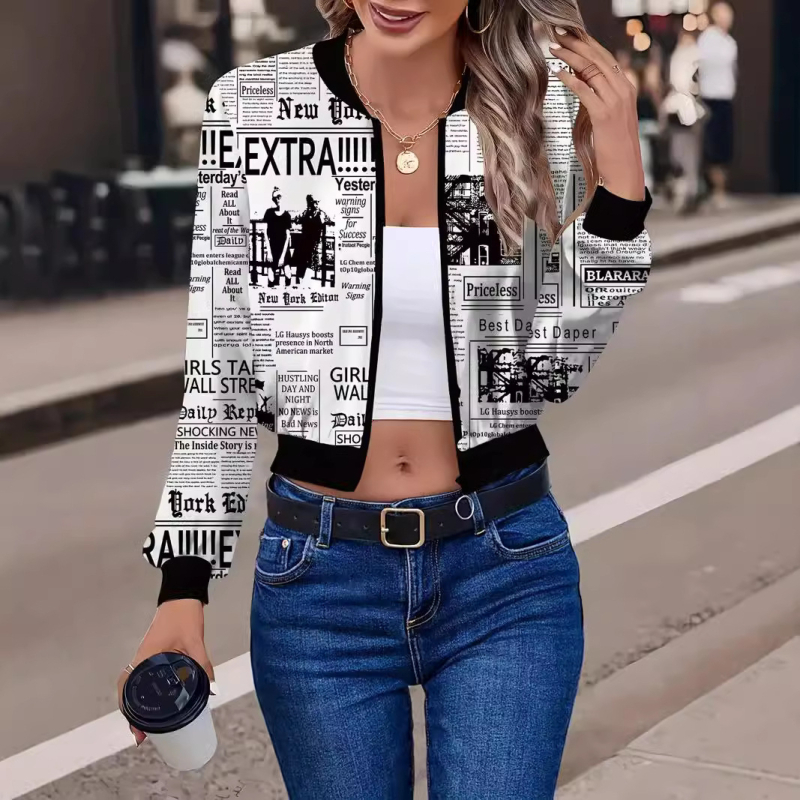 Madingas naujas trumpas paltas moteriškas laisvalaikio stiliaus amžių mažinanti vakarietiško stiliaus „All Saints“ elemento striukė, populiari gatvė WL009