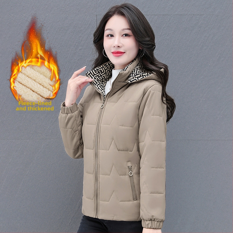 Uus paksendatud talvine naiste kapuutsiga vabaaja puuvillane mantel Naiste 2023. aasta talvine mood soe vabaaja puuvillane mantel Naiste mantel