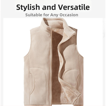 Vilnonė liemenė, pritaikyta darbo drabužiams, grupiniai drabužiai, vienspalvė, prigludusi, vertikali apykaklė, purtymo liemenė su vilnos pamušalu, sustorinta liemenė, apsiūta per visą sieną.